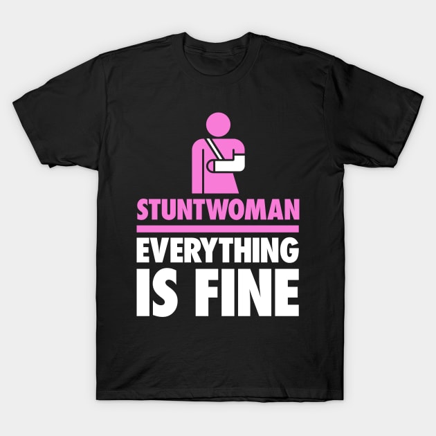 Stuntwoman Fractured Broken Arm Get Well Gift T-Shirt by MeatMan